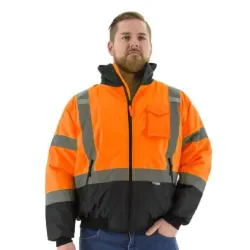 Hi-Vis Bomber Jacket - Black Bottom