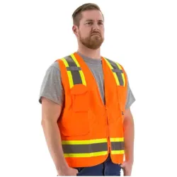 ANSI Class 2 Surveyor-Orange Safety Vests