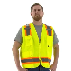 ANSI Class 2 Surveyor-Yellow Safety Vests