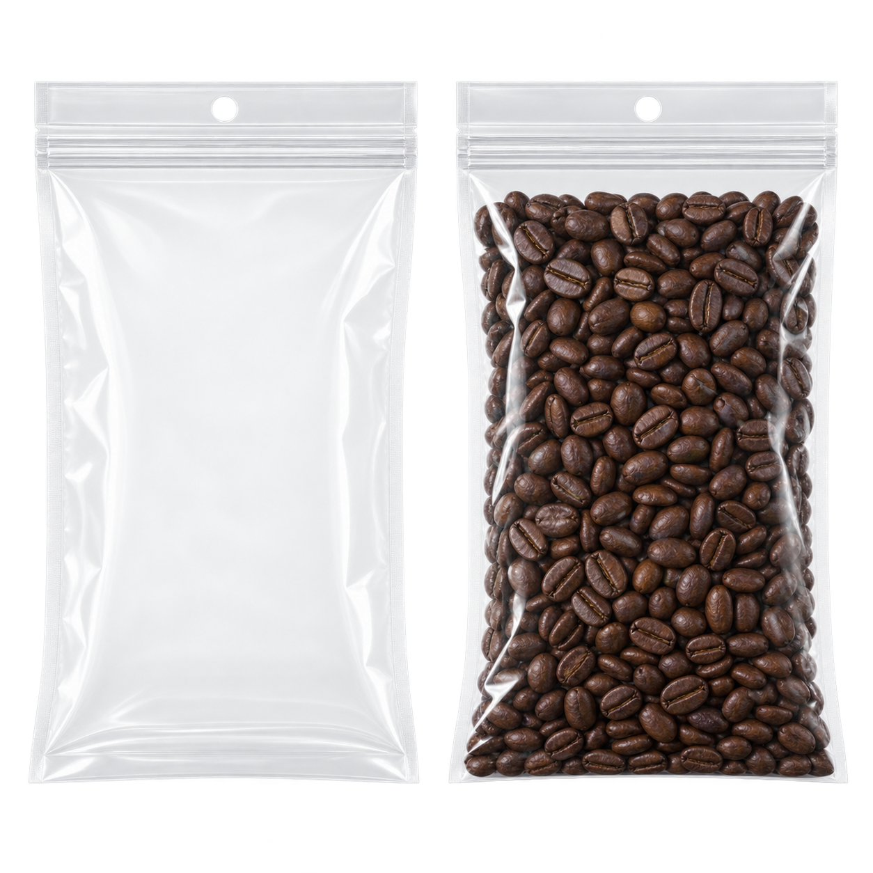 2 Mil Reclosable Bags with Hang Hole